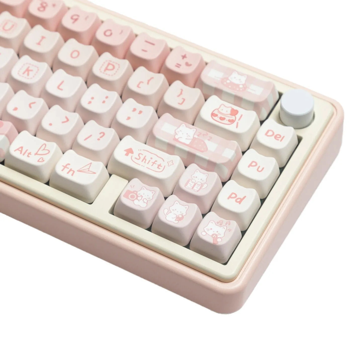 Full set PBT sublimation keycaps for mechanical keyboard showing complete alphanumeric layout