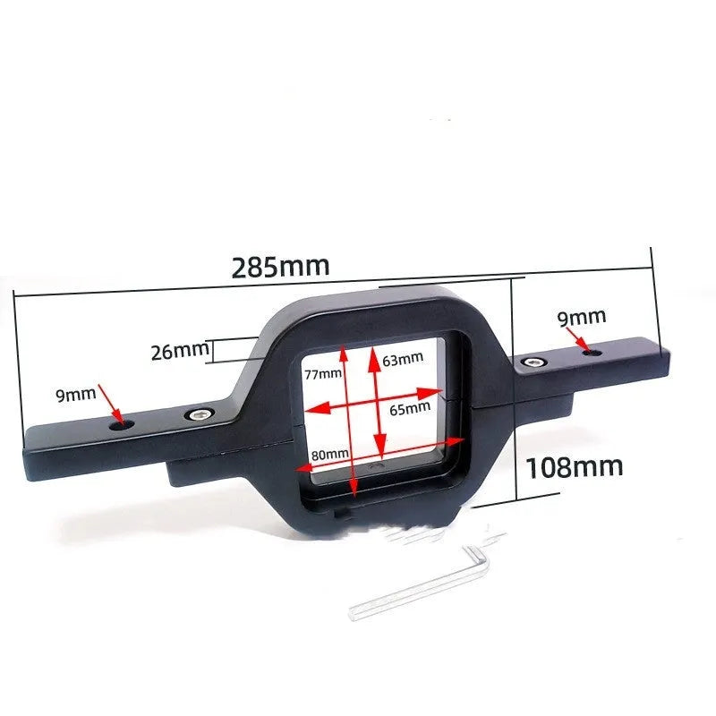 Black aluminium alloy LED reverse light mounting bracket for a Jeep Wrangler
