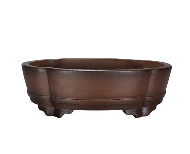 Classical style old pile purple clay flower pot for bonsai and plants