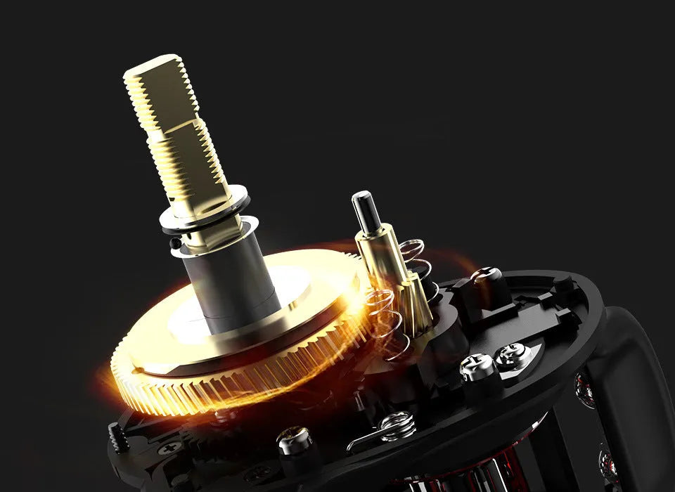 Fishing reel with drip wheel and rocking wheel mechanism for lure fishing
