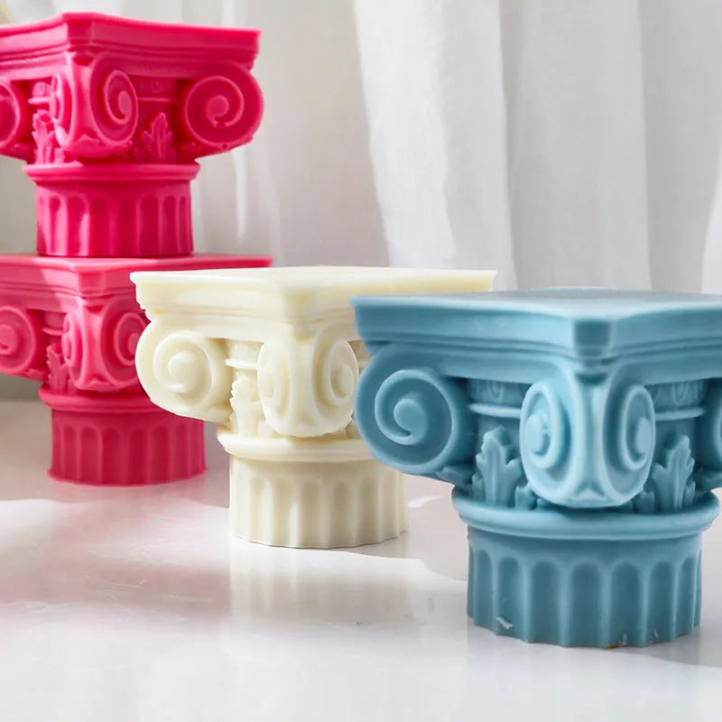 Roman Pillar silicone craft mould for candles, chocolate, plaster and decorations
