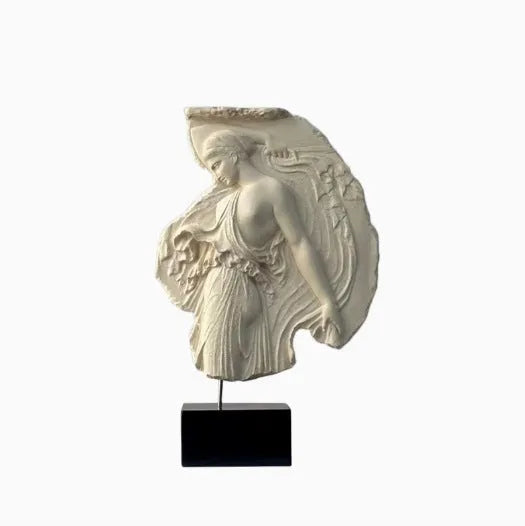 Wine goddess sculpture ornament in synthetic resin with modern Italian-style design