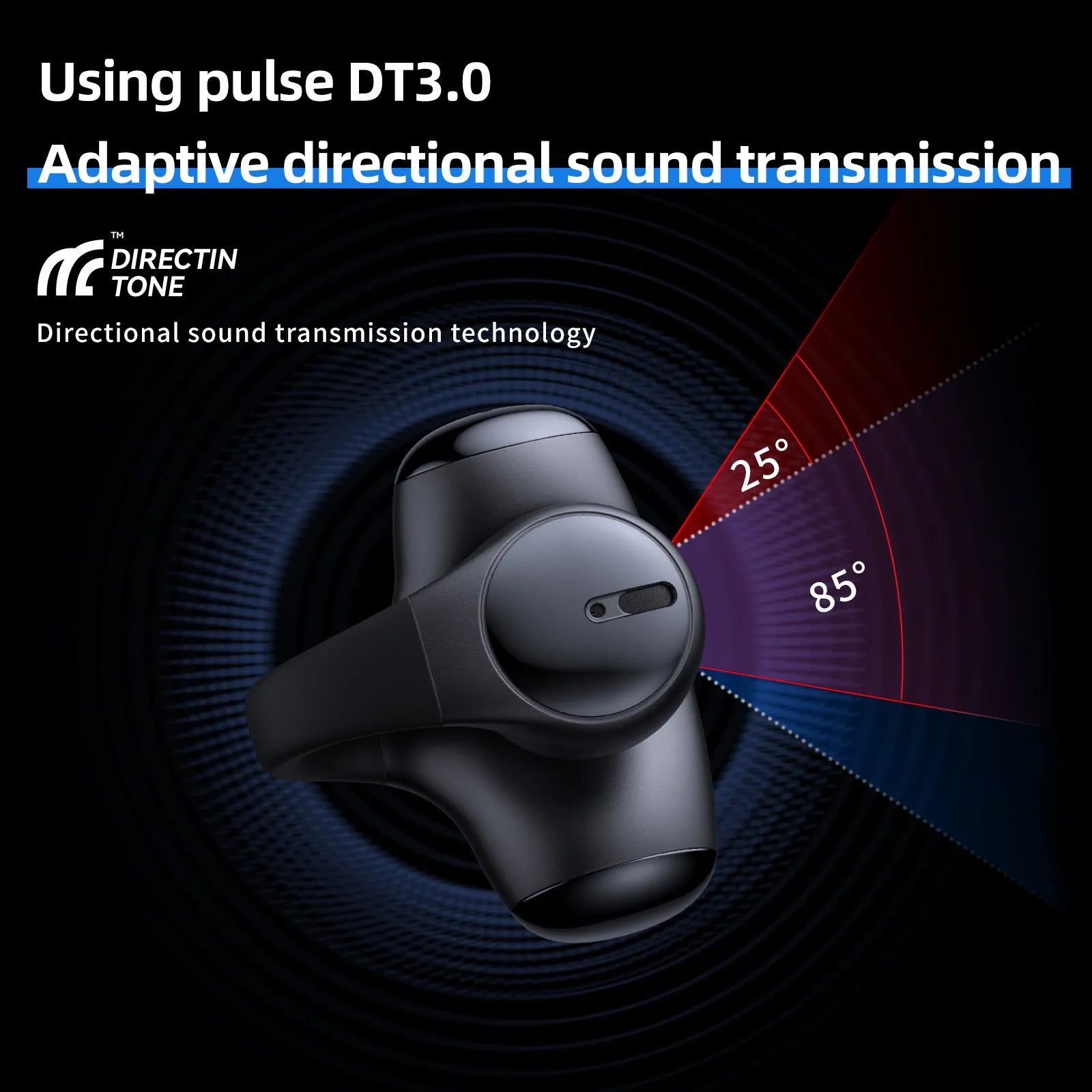 Black and white T306 Bluetooth wireless clip-on gaming and sports headset with ear hook design.