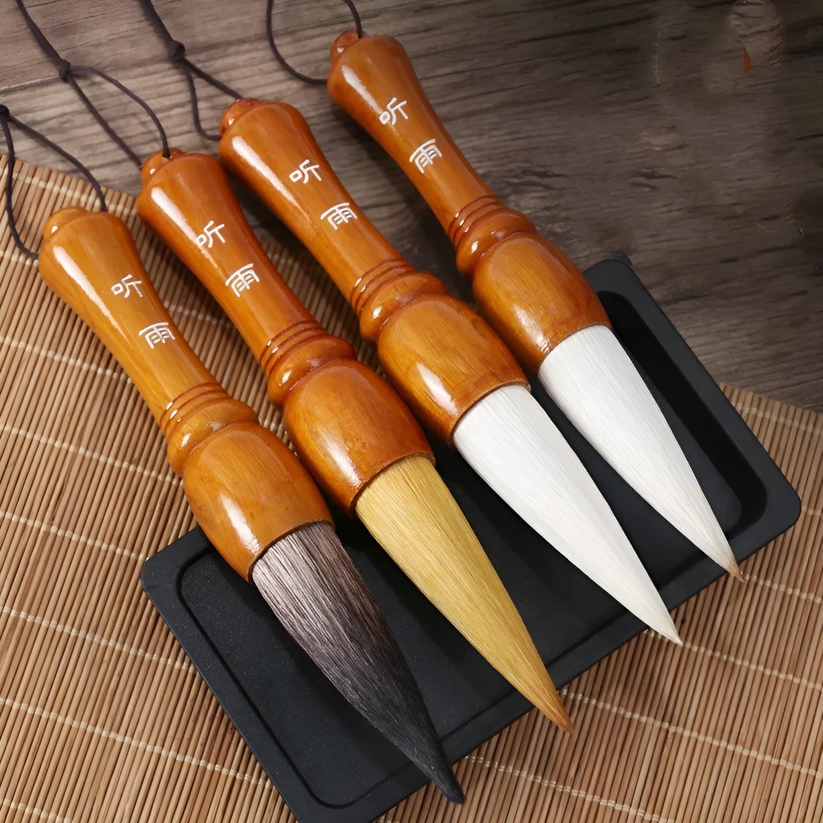 Large traditional Chinese painting brush with sheep hair nib for calligraphy and ink painting