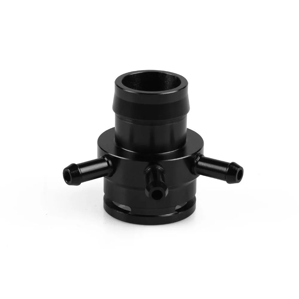 Brass and aluminium vacuum adapter tee pipe for second generation engines in black or titanium colour