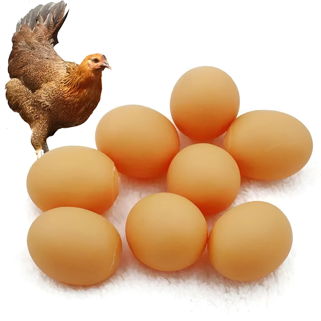 Egg-shaped dog chew toy with textured surfaces for dental cleaning and sound feature