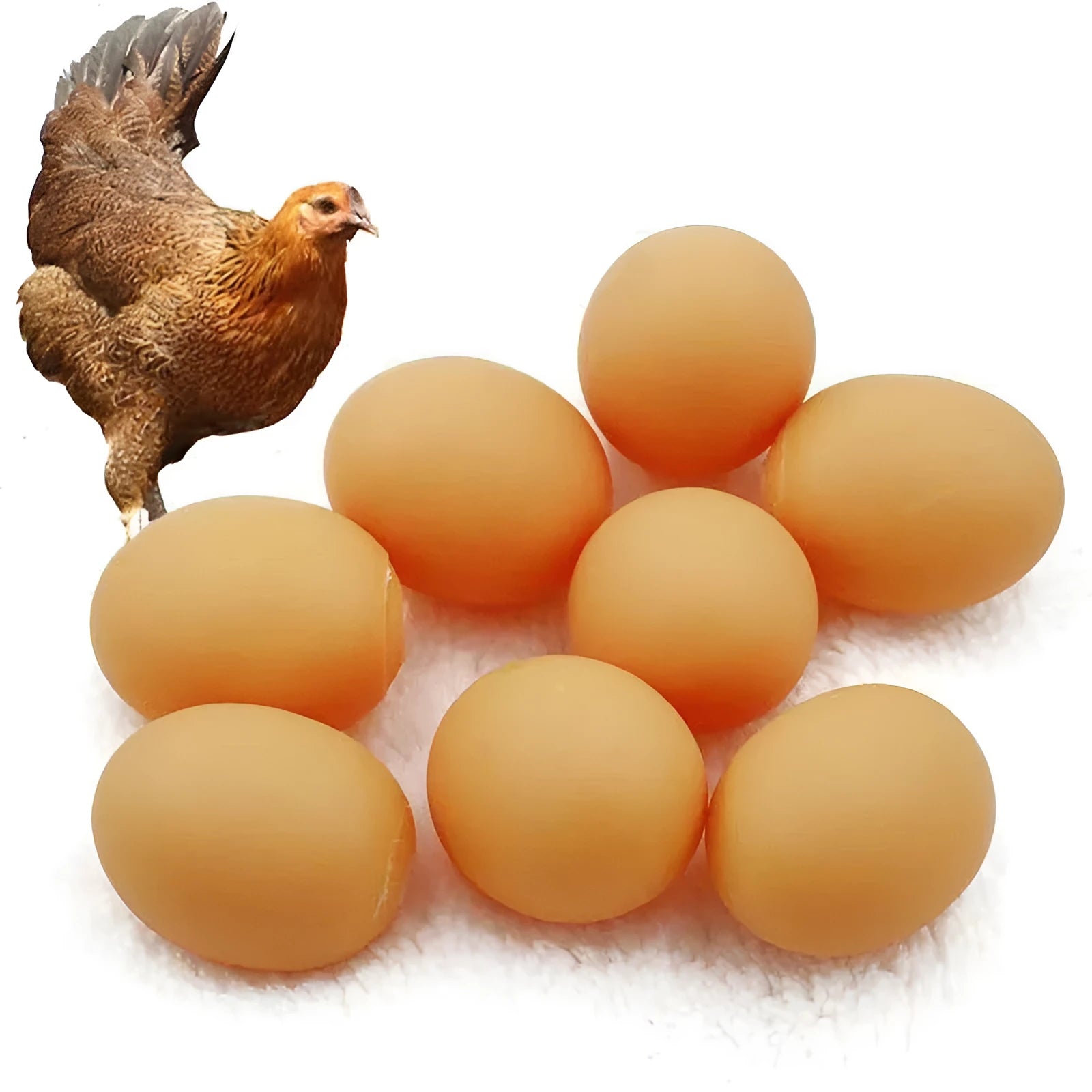 Egg-shaped dog chew toy with textured surfaces for dental cleaning and sound feature