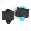 Blue elastic bandage foot arch support pads for flat feet in adult and children sizes