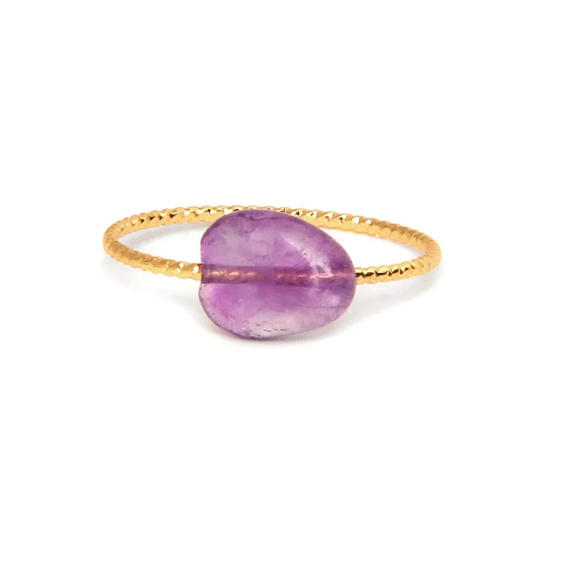 Women's geometric agate ring original design with coloured stone centrepiece