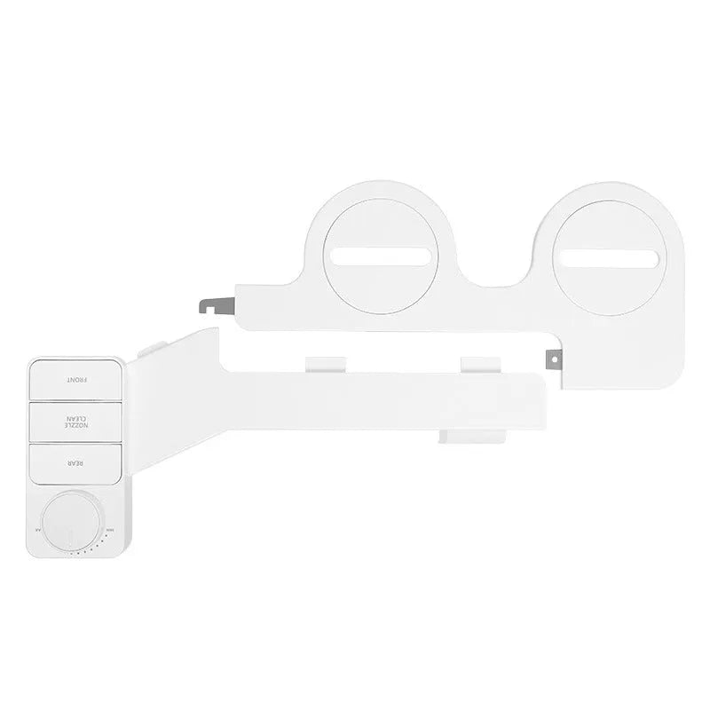 KB06 pure white button-operated wash tool with removable nozzle and regional plumbing fittings