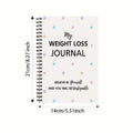 Spiral-bound weight loss diary notebook with paper cover and 84g raw wood pulp pages, 1-50 pages