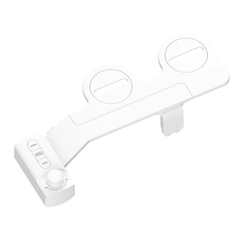 KB06 pure white button-operated wash tool with removable nozzle and regional plumbing fittings