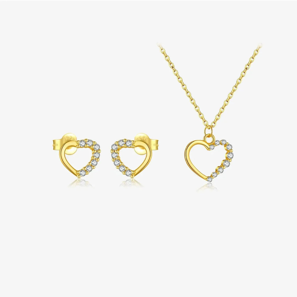 S925 sterling silver hollow heart pendant necklace on a regular chain.