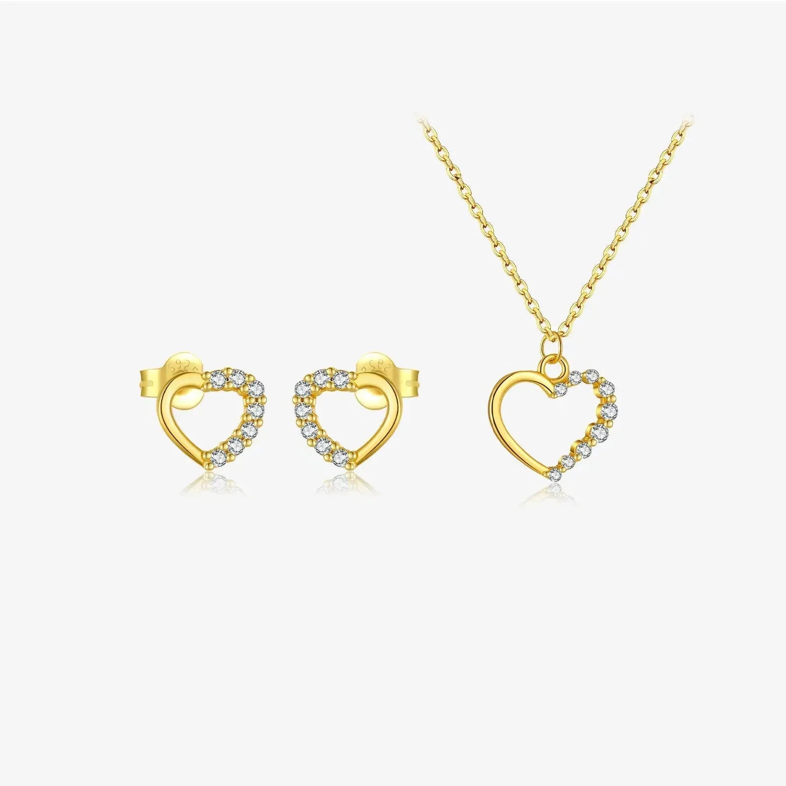 S925 sterling silver hollow heart pendant necklace on a regular chain.