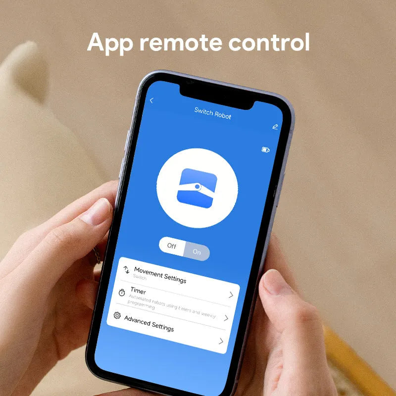 White Bluetooth rocker arm finger robot with remote control for smart home systems