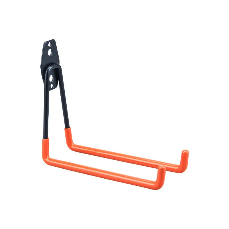 Wire wrap board metal storage fixed hook in bright orange carbon steel with mounting screws