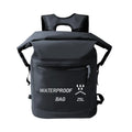 Black 25-litre waterproof backpack for swimming, river tracing and rafting