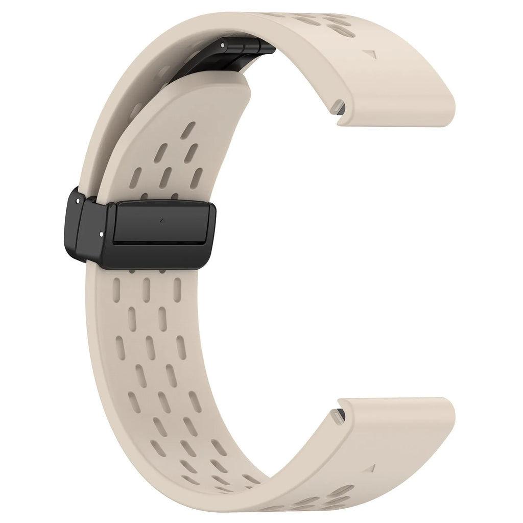 Garmin Fenix quick release watch strap in multiple colours showing quick release lugs and fitting tool.