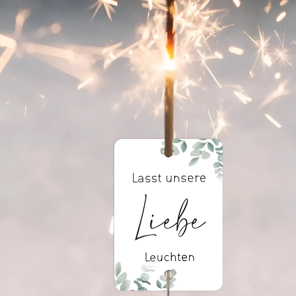 Fireworks design decorative paper labels with 'I Make Love Sparkling' text for wedding and celebration events