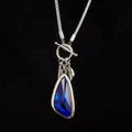 Geometric alloy pendant on snake bones chain necklace in water drop colour options