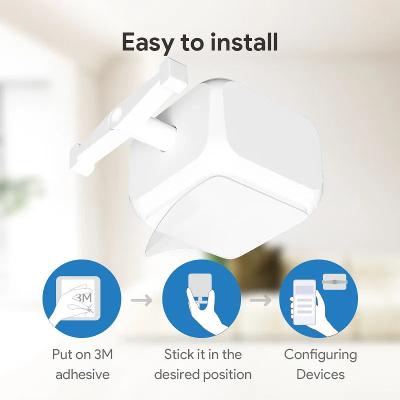 White Bluetooth rocker arm finger robot with remote control for smart home systems