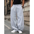 Men's straight-leg trousers in bamboo fibre fabric with high waist and cropped ankle length