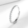 Women's geometric open mouth ring with diamond tail detailing in Korean style