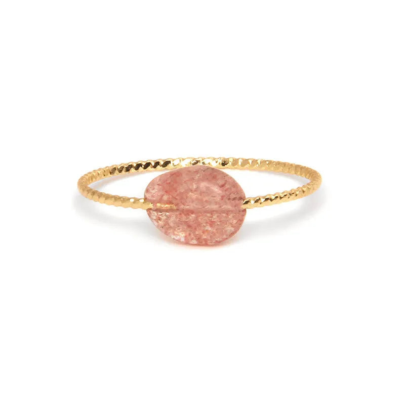 Women's geometric agate ring original design with coloured stone centrepiece