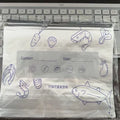 Pack of ten aluminium foil sealed storage bags in three different sizes on a white background.