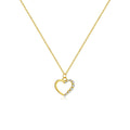 S925 sterling silver hollow heart pendant necklace on a regular chain.