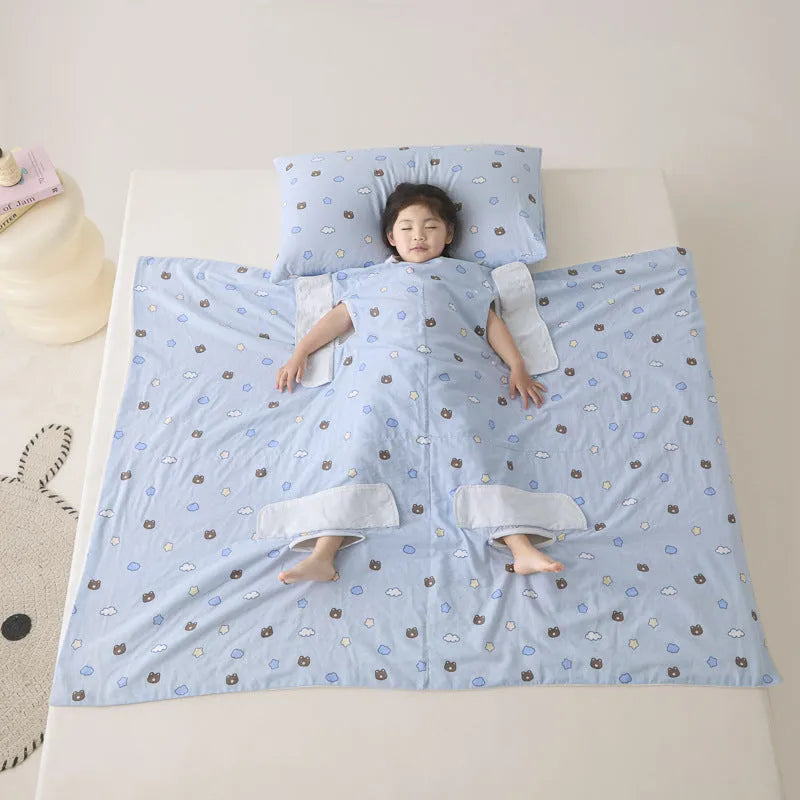 Anti-kick sleeping bag multifunctional cover blanket in summer bedding sizes