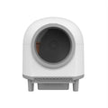 White automatic enclosed cat litter box with self-cleaning system for pets up to 10kg