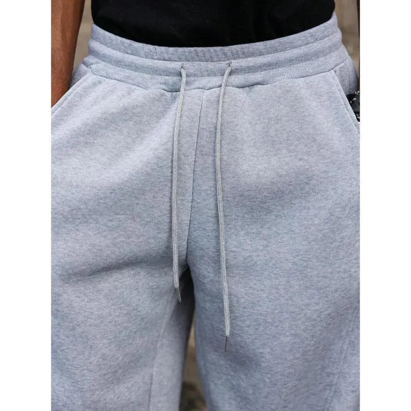 Men's straight-leg trousers in bamboo fibre fabric with high waist and cropped ankle length