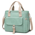 Portable Oxford cloth picnic bag with removable shoulder strap and side pocket in cube design