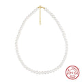 Women's adjustable sterling silver necklace with a single natural freshwater pearl.
