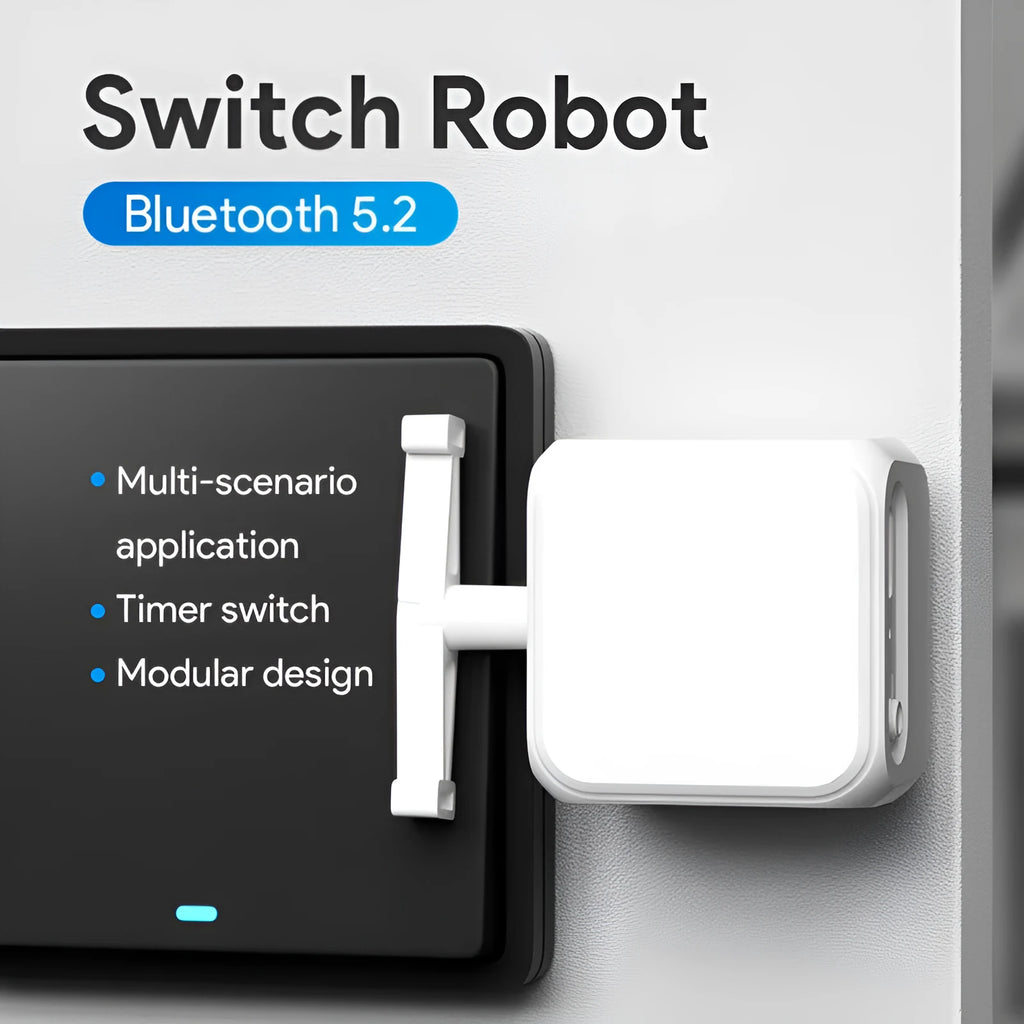 White Bluetooth rocker arm finger robot with remote control for smart home systems