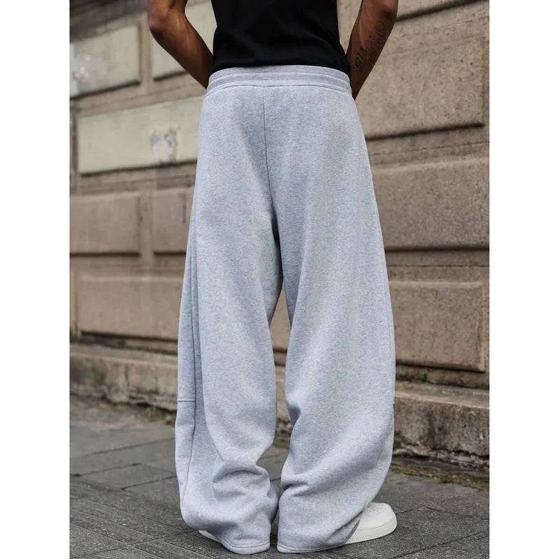 Men's straight-leg trousers in bamboo fibre fabric with high waist and cropped ankle length