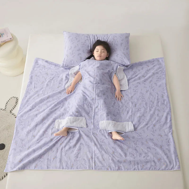Anti-kick sleeping bag multifunctional cover blanket in summer bedding sizes