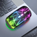 Wireless Bluetooth gaming mouse with luminous charging port and metal scroll wheel