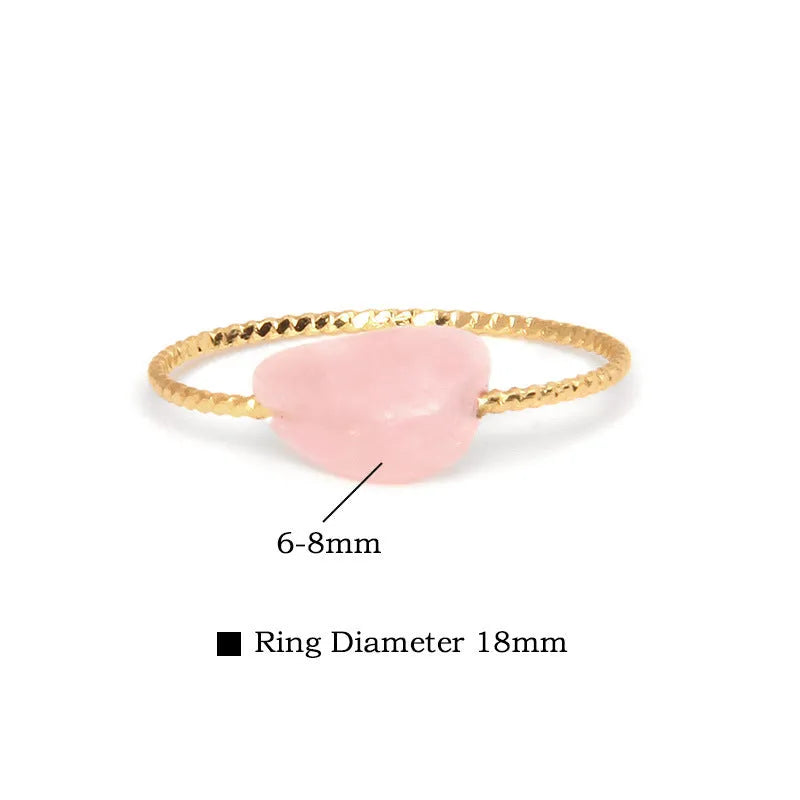 Women's geometric agate ring original design with coloured stone centrepiece