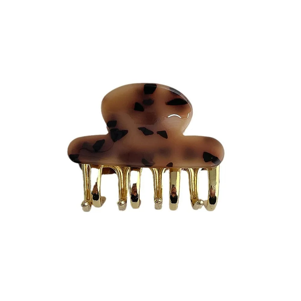 Medium metal grip acetate hair barrettes in retro dopamine style with R08 colour options