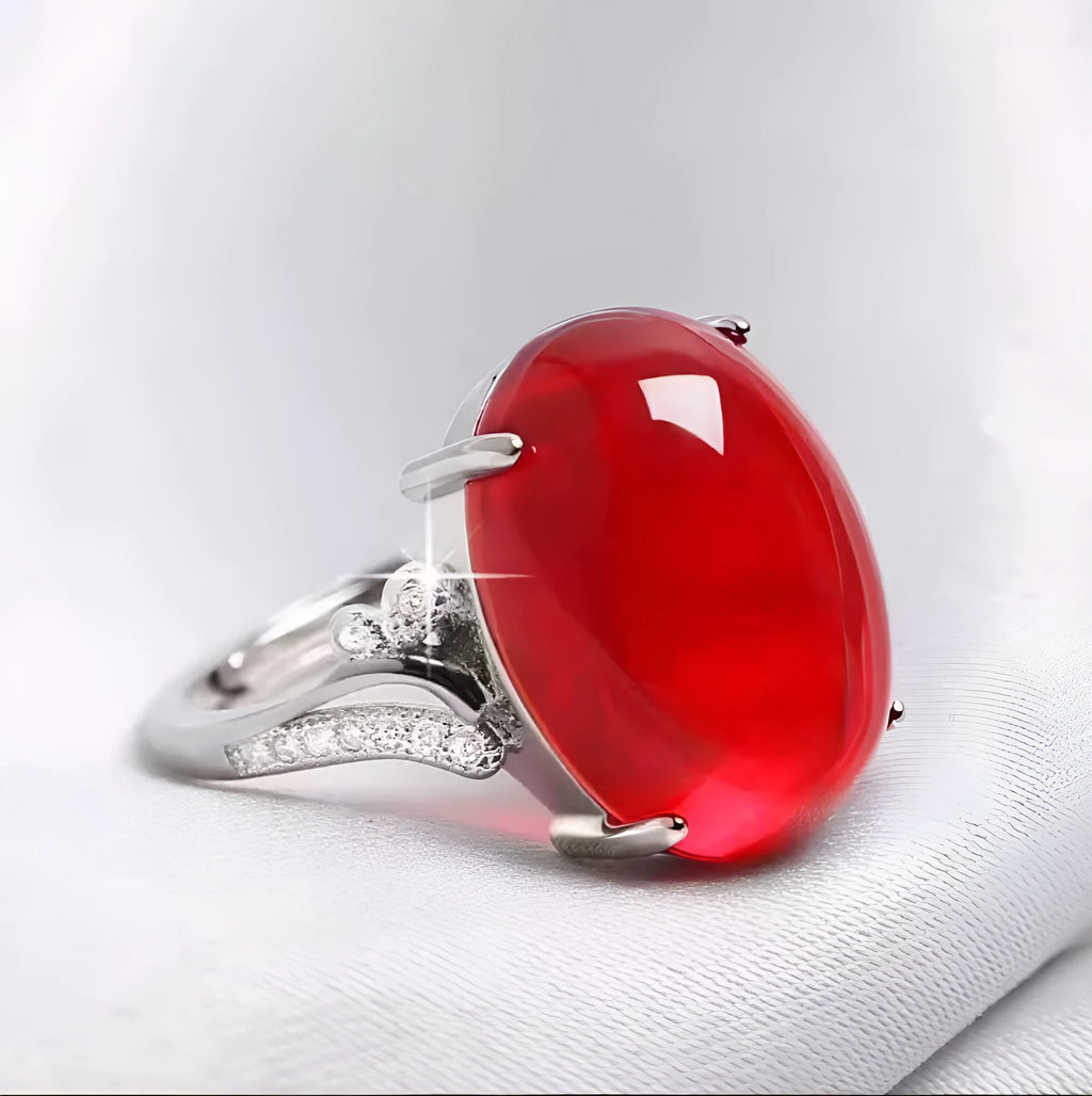 Adjustable alloy ring with geometric patterns in black, blue, green, red, or yellow colours
