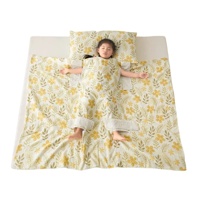 Anti-kick sleeping bag multifunctional cover blanket in summer bedding sizes