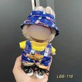 Plastic clothing outfit for 17cm tall vinyl figurines and dolls with multiple style options