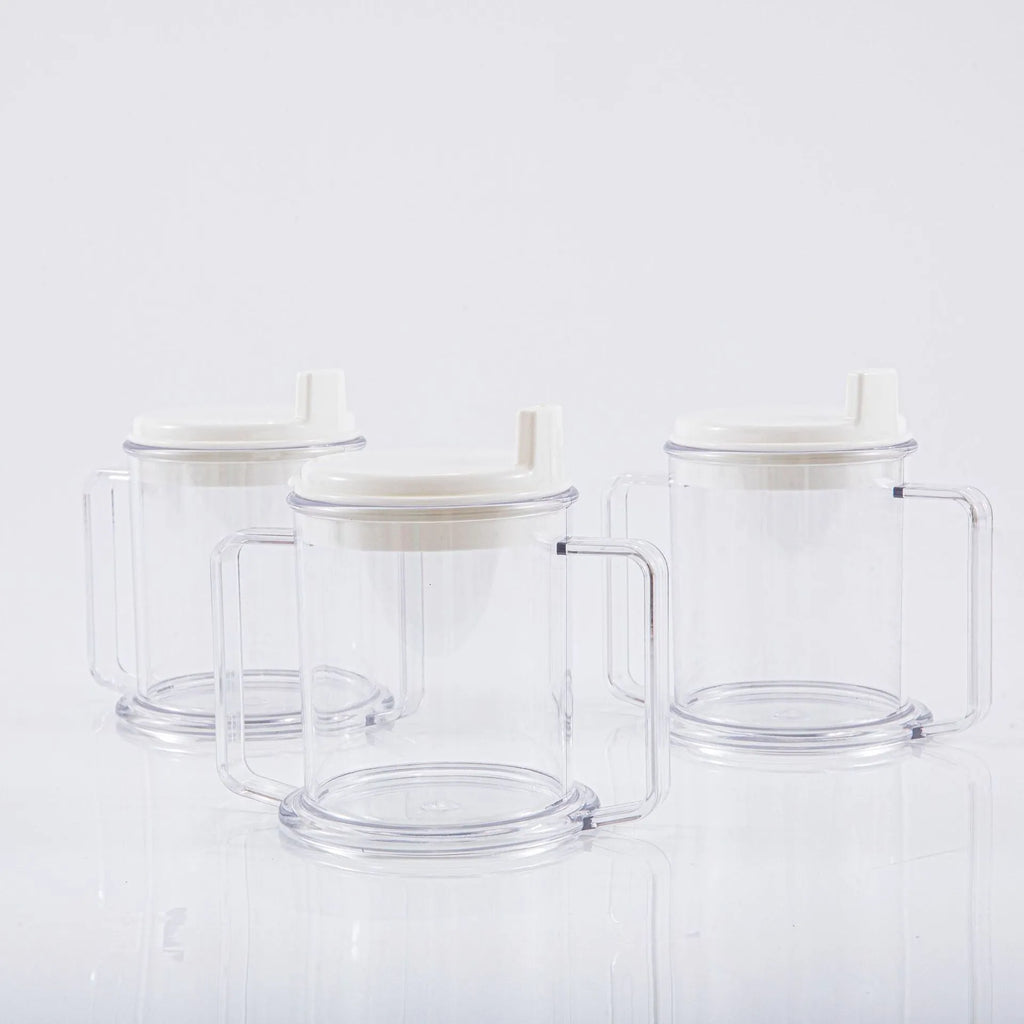 Transparent plastic drinking cup with modern design showing clear liquid visibility