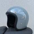FRP retro-style motorcycle half helmet for electric bike commuting in glass fibre construction