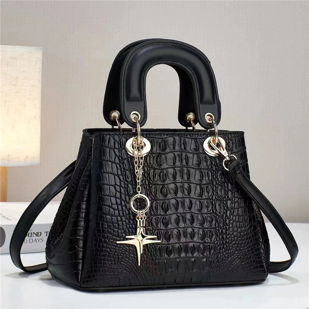 Women's PU shoulder messenger bag, horizontal square, embossed detail, single strap, available in beige green black white khaki red