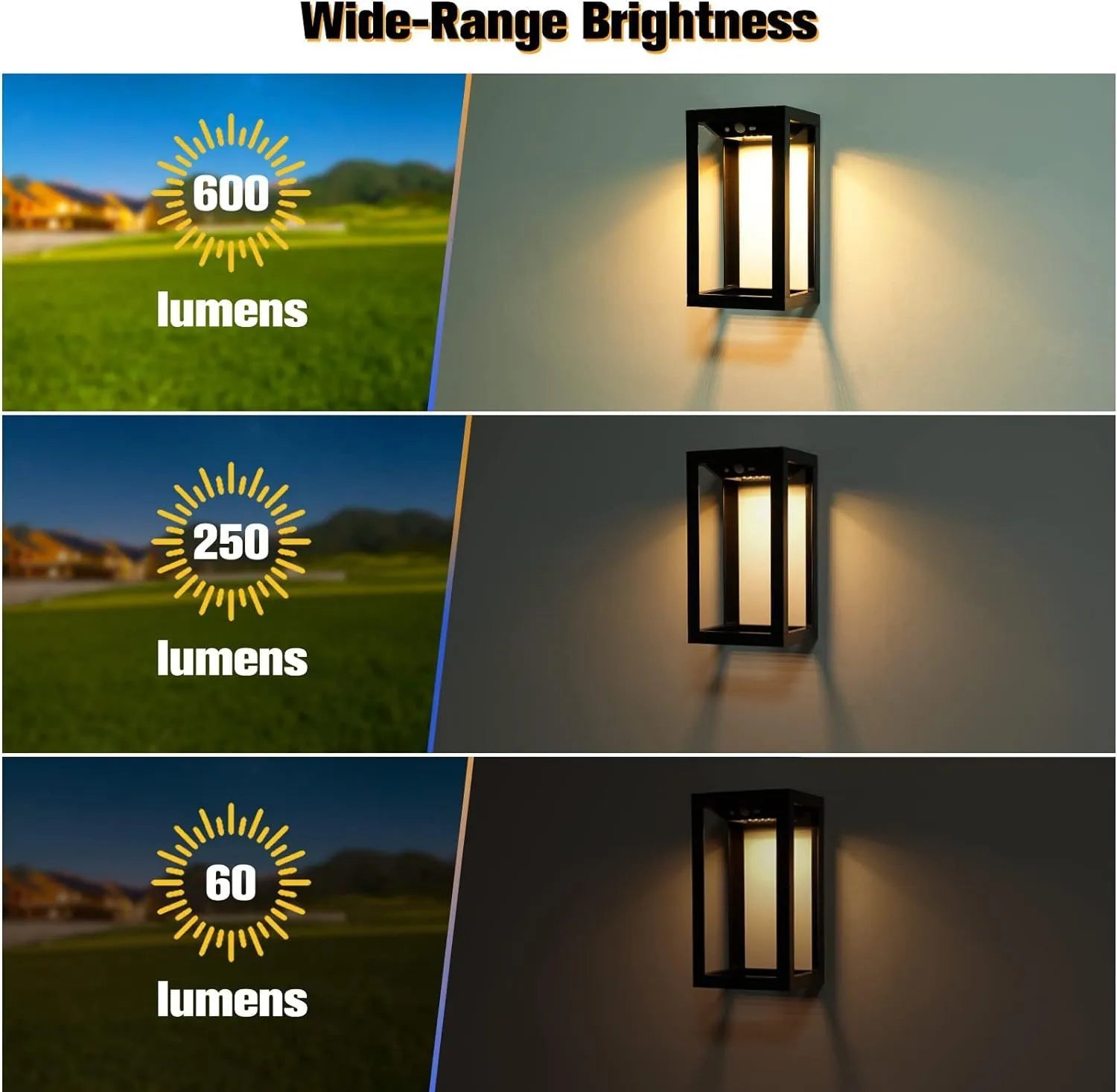 Modern Chinese outdoor wall lamp with solar panel and two-tone lighting