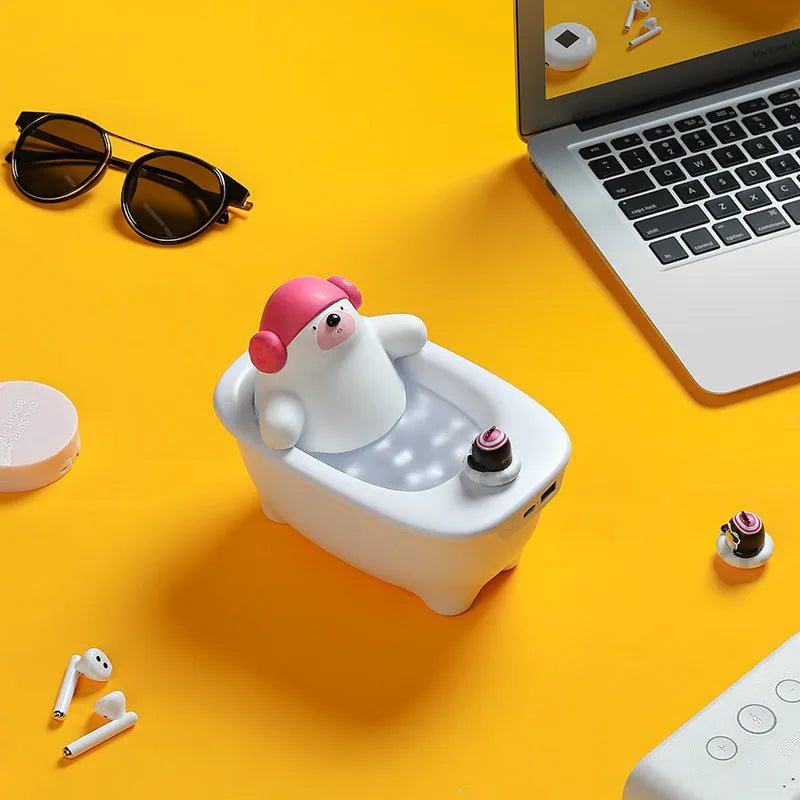 White USB air humidifier with 550ml tank and dual mist modes on a desk