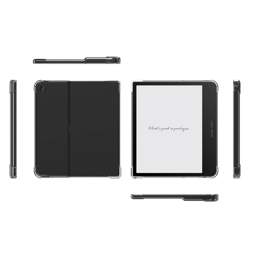 Transparent airbag phone case for 7-inch Xiaomi device showing shockproof TPU construction